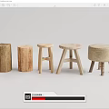Various Rustic Wooden Stool Designs With Natural Materials And Unique Structures