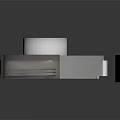 Minimalist Light Gray Living Room Design With Panoramic Snow Mountain View And Stylish Comfortable Furniture