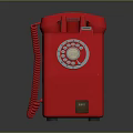 Vintage Red Computer With Classic Design And Retro Style Elements 3d model