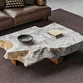 Quiet Stone Tea Table Rock Tea Table Rectangular Coffee Table 3d model