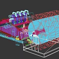 Blue Industrial Sand Washing Equipment With Rotary Drum And Screening System