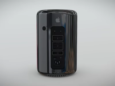 Apple Black Cylindrical Digital Device With Multiple Ports And Sleek Design 3d model Apple Black Cylindrical Digital Device With Multiple Ports And Sleek Design 3d model