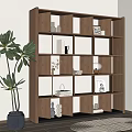 Quiet wind bookcase bookshelf 3d model