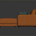 Modern L shaped Sofas Featuring Coral And Orange Tones With Blue Accent Cushions