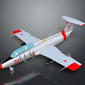 Space Aviation Model Aircraft Red And White With Transparent Cockpit And Number 32