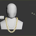 Mannequin Display With Gold Silver Necklaces Bracelets Earrings And Rings Fashion Accessories