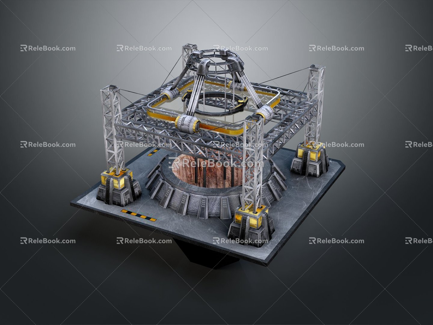 Modern Mining Equipment Mining Camp Mining Mine Factory Camp 3d model