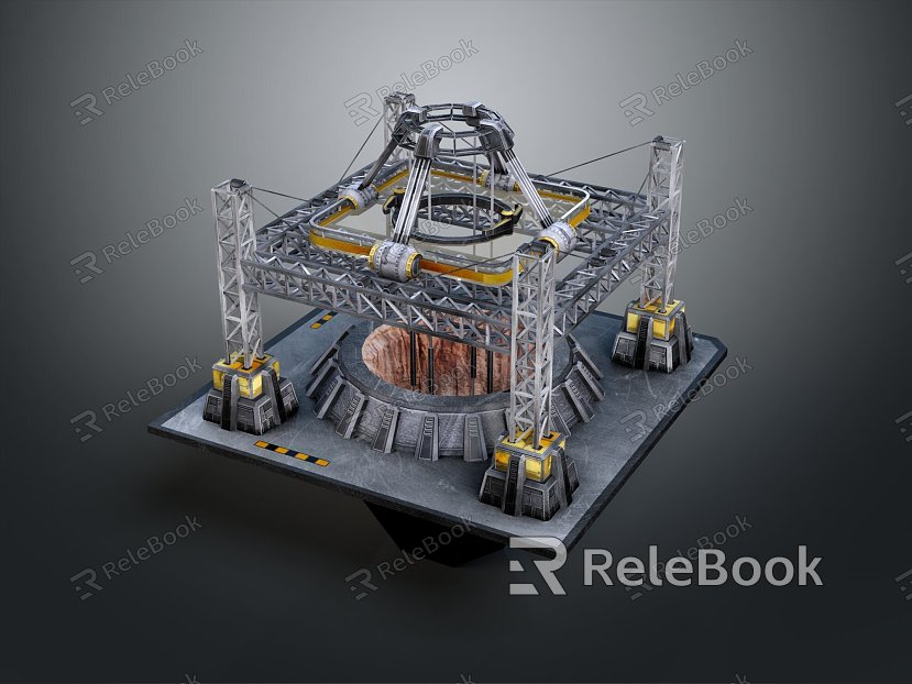 Modern Mining Equipment Mining Camp Mining Mine Factory Camp model