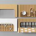 Library Backwall Library Bookshelf 3d model