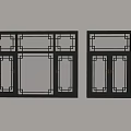 Chinese-style window new Chinese-style window casement window glass window door window bay window floor-to-ceiling window 3d model