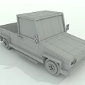Red Compact Utility Vehicle With Cardboard Boxes In Cargo Bed