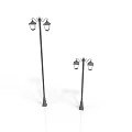 Vintage Street Lamps Design With Different Heights And Classic Lantern Shades