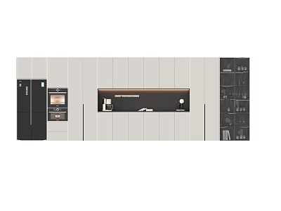 Wine Cabinet Kitchen Side Cabinet 3d model