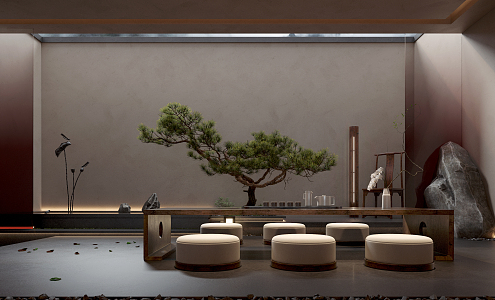 New Chinese Tea Room 3d model