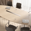 Conference table and chair combination 3d model