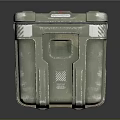 Green Military Style Storage Container With Red Stripe And 24H Label