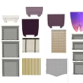 Diverse Curtain Styles With Modern Patterns And Various Fabric Textures
