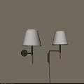 Modern Fabric Shade Wall Lamps With Brass Arm And Warm Lighting Design