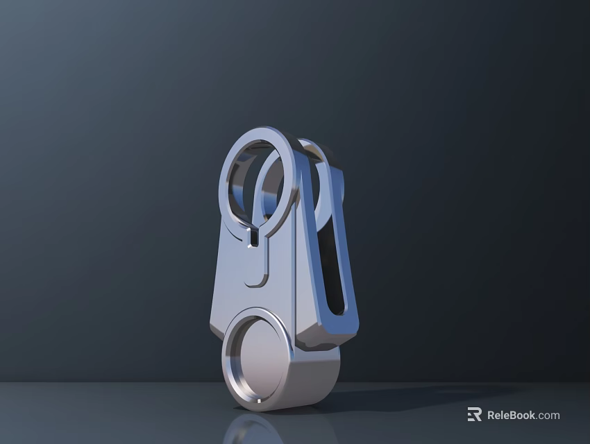Innovative Intelligent Machine Component With Modern Silver Metallic Structure And Circular Elements 3d model 