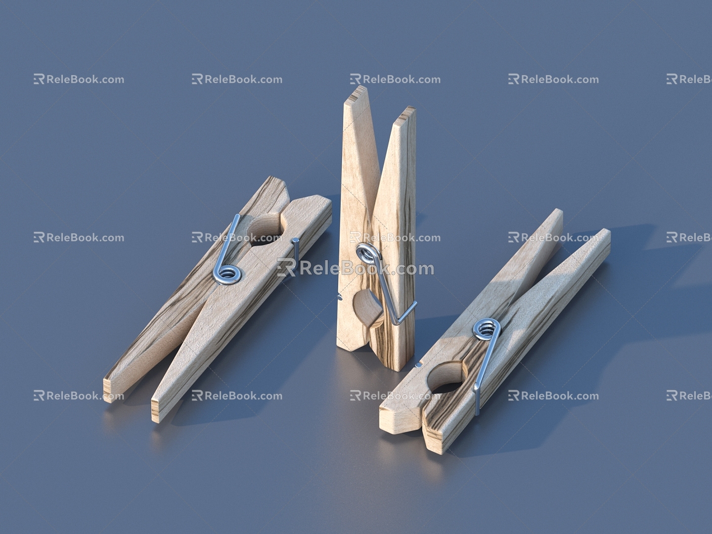 Clip Wood Clip Sketch 3d model