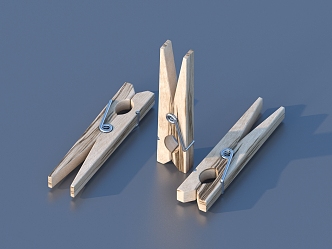 Clip Wood Clip Sketch 3d model