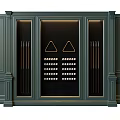 Modern Entryway Console Cabinet And Side Cabinet With Glass Doors And Metal Accents Design