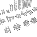 Stage Truss Quick-loading Truss 3d model