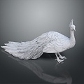 Bird Peacock Peacock Open Screen Birds Birds Bird Animal Game Animal Cartoon Animal 3d model