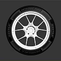Car Wheel Rim With Silver Spokes And Tire For Automotive Spare Parts