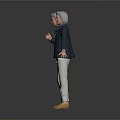 Elderly Men In Dark Jackets Light Pants And Brown Shoes Gesturing With Extended Arms