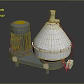 Industrial Conical Stainless Steel Equipment With Motor And Base Structure