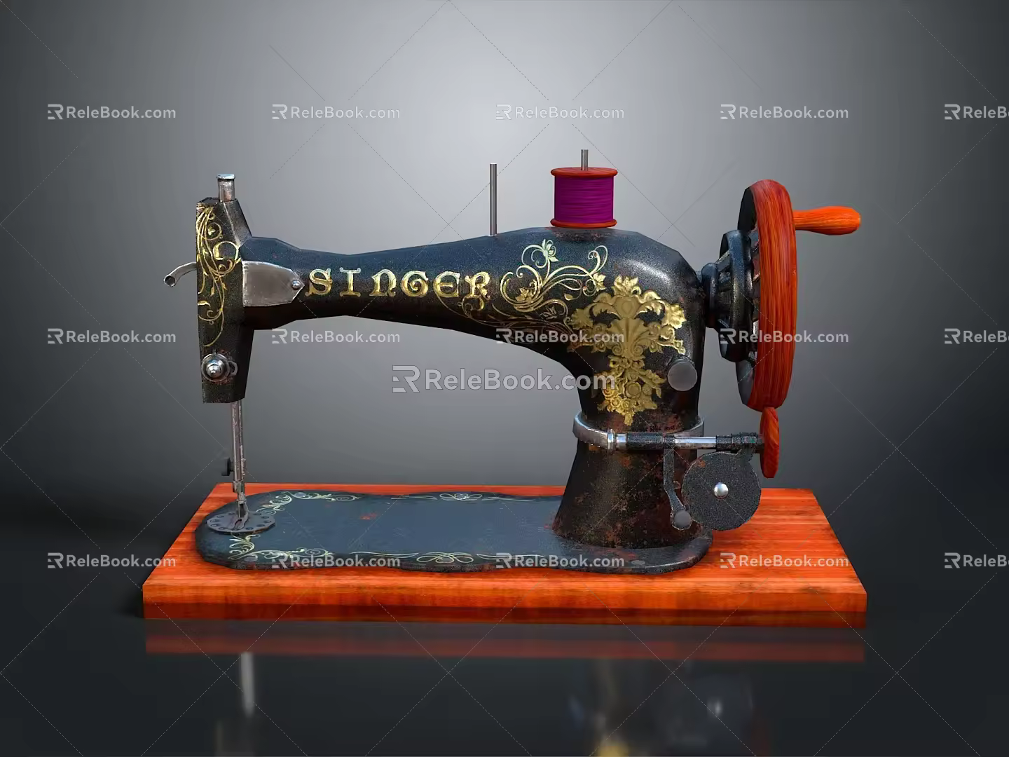 Sewing Machine Old-fashioned Sewing Machine Clothing Machine Realistic 3d model