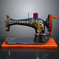 Sewing Machine Old-fashioned Sewing Machine Clothing Machine Realistic 3d model
