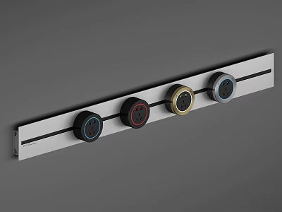 Modern Switch Panel With Multi Colored Control Buttons And Sleek Versatile Design 3d model