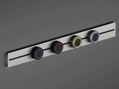 Modern socket rail socket 3d model