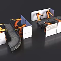 Smart Machines in Automated Production Line Featuring Robotic Arms and Conveyor Belts