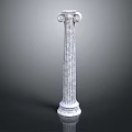 European Roman Column Classical Stone Column Stone Column Stone Column 3d model