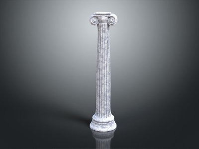 European Roman Column Classical Stone Column Stone Column Stone Column 3d model