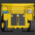 Yellow Heavy Duty Mining Truck With Large Tires Cab And Dump Bed Structure