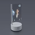 DP Device Display Systems Featuring Cylindrical Square Screens and Humanoid Models for Product Exhibition