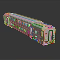 White Modern Train Carriage Model With Multiple Windows And Reflective Surface