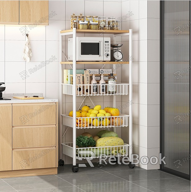 Modern Storage Rack Kitchen Net Basket Storage Rack model