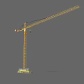 Yellow Industrial Tower Crane With Long Boom For High Rise Construction Projects