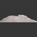 White Powder Heap With Fine Loose Texture On Dark Background Surface 3d model