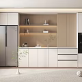 Modern Sideboard Simple Wine Cabinet Sideboard 3d model