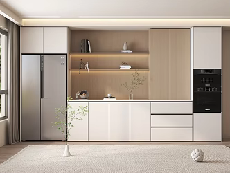 Modern Sideboard Simple Wine Cabinet Sideboard 3d model