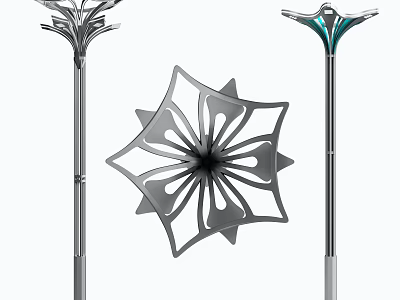 Modern Outdoor Lights With Unique Star Shaped Metal Decorative Structures 3d model