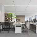Modern public office area open 3d model