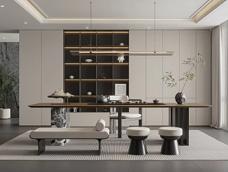 New Chinese Tea Room 3d model