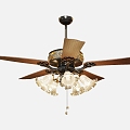 American ceiling fan lamps 3d model